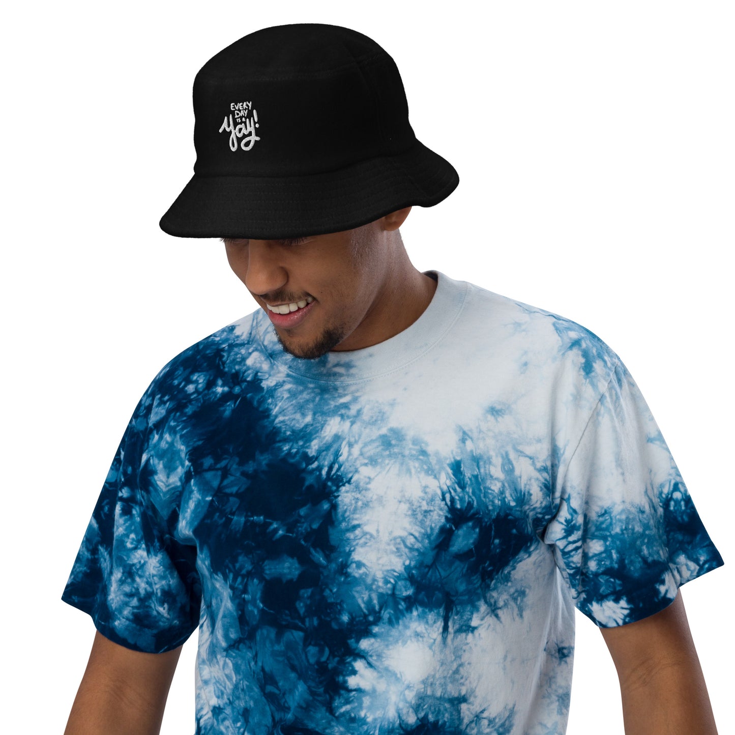 EDIAY! Embroidered Terry Cloth Bucket Hat